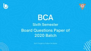 Sixth Sem 2020 Batch